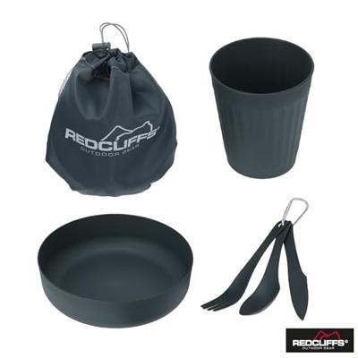 Serviesset Lifetime Grijs Voor de camping 6 Onderdelen