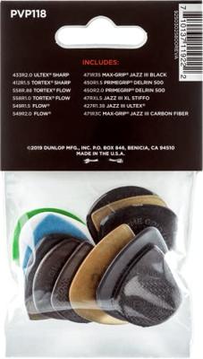 Dunlop PVP118 Variety Pack Shred plectrumset (12 stuks) Dunlop PVP118 Variety Pack Shred plectrumset (12 stuks)