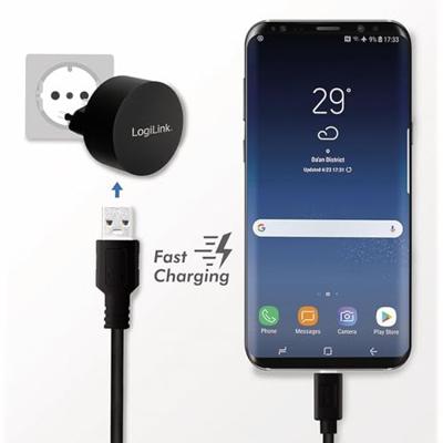 LogiLink LogiLink USB wall charger - Netzteil - 10.5 Watt - 2.1 A (USB) USB-oplader 10.5 W 1x USB-A Zwart Binnen LogiLink LogiLink USB wall charger - Netzteil - 10.5 Watt - 2.1 A (USB) USB-oplader 10.5 W 1x USB-A Zwart Binnen