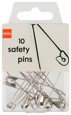 HEMA Veiligheidsspelden groot - 10 stuks