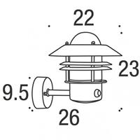 Nordlux BuitenlampBlokhus zink up met sensor - 25031031 - thumbnail