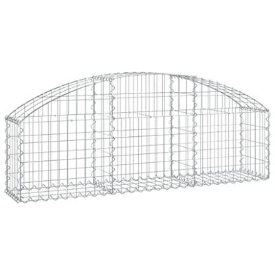 VidaXL Schanskorf gewelfd 150x30x40/60 cm gegalvaniseerd ijzer