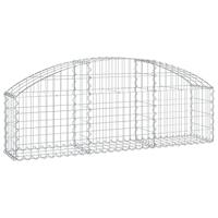 VidaXL Schanskorf gewelfd 150x30x40/60 cm gegalvaniseerd ijzer - thumbnail