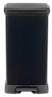 CURVER Decobin Rechthoekige afvalbak - 50 L - Carbon Black - thumbnail