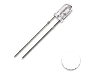 Quadrios 2111O177 Bedrade LED Wit Rond 3 mm 8000 mcd 25 ° 20 mA 3 V Quadrios 2111O177 Bedrade LED Wit Rond 3 mm 8000 mcd 25 ° 20 mA 3 V