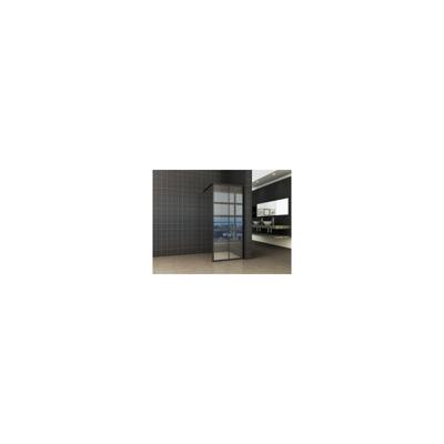 Maaz inloopdouche met raster en handdoekhouder 1200 x 2000 x 10 mm helder glas/mat zwart Maaz inloopdouche met raster en handdoekhouder 1200 x 2000 x 10 mm helder glas/mat zwart
