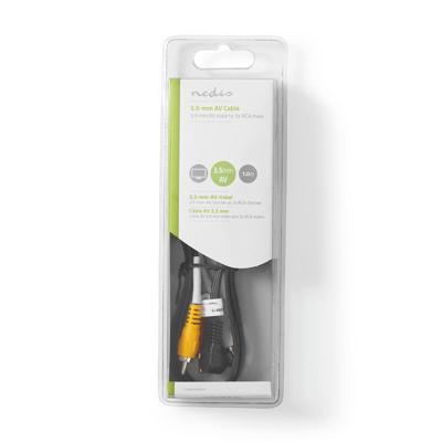Nedis CVGB22400BK10 3,5 Mm Av-kabel 3,5 Mm Av Male - 3x Rca Male 1,0 M Zwart