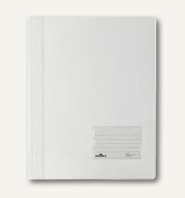 Durable DURALUX 268002 Snelhechtmap Wit DIN A4+ Etiketvenster (90 x 57 mm), Scheurbescherming, Binnentas (achterkant) Durable DURALUX 268002 Snelhechtmap Wit DIN A4+ Etiketvenster (90 x 57 mm), Scheurbescherming, Binnentas (achterkant)