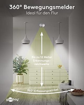 Goobay 96007 bewegingsmelder Passieve infraroodsensor (PIR) Bedraad Wit Goobay 96007 bewegingsmelder Passieve infraroodsensor (PIR) Bedraad Wit