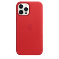 Apple Leather MagSafe Case iPhone 12 Pro Max Red - thumbnail
