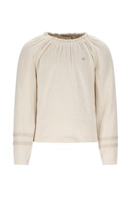 Like Flo winter jersey blouse meisjes - beige - Eli - jacquard