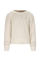 Like Flo winter jersey blouse meisjes - beige - Eli - jacquard - thumbnail