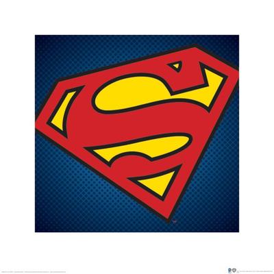 Kunstdruk DC Comics - Superman - Symbol 40x40cm Kunstdruk DC Comics - Superman - Symbol 40x40cm