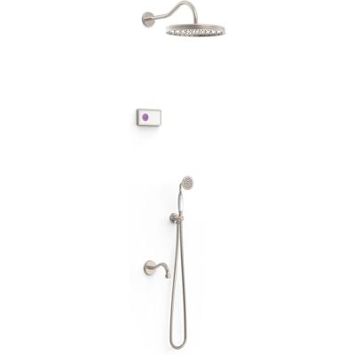 Regendouche set electronisch Tres Shower Technology Classic | Inbouw | Thermostaatkraan | 3-weg | Vintage | RVS look