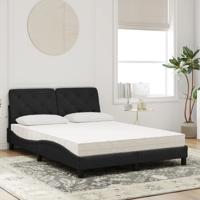 Bed met matras fluweel zwart 120x200 cm - thumbnail