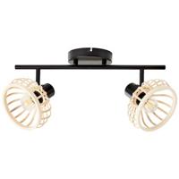 Brilliant Houten plafondlampNorah 2-lichts - 99738/76 - thumbnail