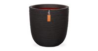 Capi Nature Rib NL bol 42x40cm bloempot zwart - thumbnail