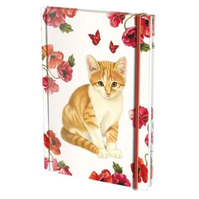 Notitieboek A5, harde kaft: Franciens Kittens & Poppies