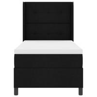 Boxspringbed met matras stof zwart 100x200 cm - thumbnail
