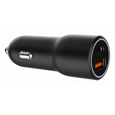 2-poorts USB-auto snellader, Type-C PD, 38 W, zwart