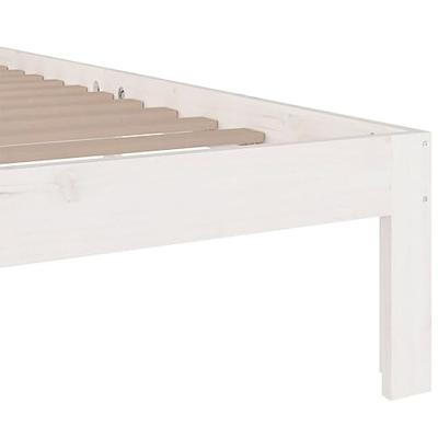 Bedframe massief hout wit 140x200 cm