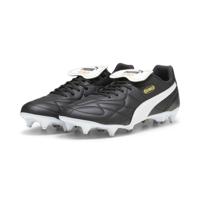 PUMA King Top IJzeren-Nop Voetbalschoenen (SG) Zwart Wit Goud - thumbnail