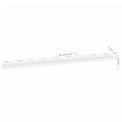 Wandschappen 4 st 115x9x3 cm wit Wandschappen 4 st 115x9x3 cm wit