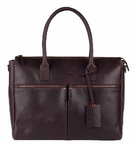 Burkely Valerie Vintage Business Schoudertas Brown 16 inch