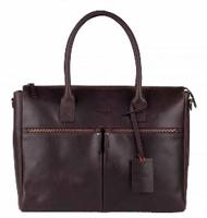Burkely Valerie Vintage Business Schoudertas Brown 16 inch - thumbnail