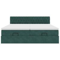 Ottoman bed met matrassen en LED's 180x200cm fluweel - thumbnail