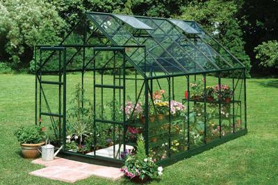 Tuinkas Magnum 128 groen gecoat van veiligheidsglas 3mm - Royal well