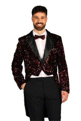 Broadway frackjas heren slipjas rood