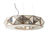 Rivièra Maison Hanglamp 'Copenhagen L' 75cm, kleur Gold - thumbnail