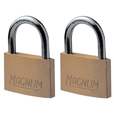 Masterlock 2 x 40mm solid brass padlocks - steel shackle - keyed alike - CAD40T