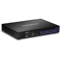 TRENDnet 10-poorts multi-Gig Web Smart Switch, 8 x 2.5GBASE-T poorten, 2 x 10G SFP+ sleuven, metalen behuizing, beheerde netwerk Ethernet-schakelaar, levenslange bescherming, zwart, TEG-3102WS - thumbnail