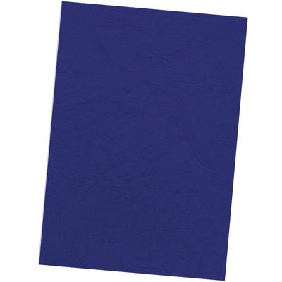 Fellowes omslagen, ft A4, karton lederlook, 250 micron, pak van 25 stuks, blauw