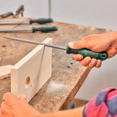Bosch 3-delige raspenset (zware platte/ronde/halfronde houtraspen van hard koolstofstaal)