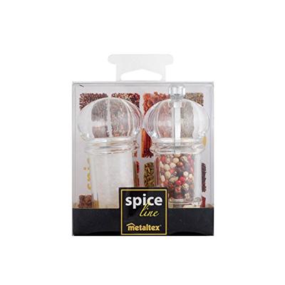 Metaltex Zoutvaatje + Pepermolen 10 cm Acryl