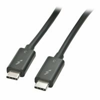 MicroConnect TB3010 Thunderbolt-kabel Thunderbolt 3 USB-C stekker, USB-C stekker 1.00 m Zwart Met USB - thumbnail