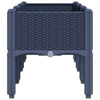 VidaXL Plantenbak met poten 120x40x42 cm polypropeen grijs - thumbnail