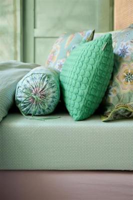 Pip Studio Pip Studio Cross Stitch - Licht groen 140x200 cm Hoekhoogte 35 cm