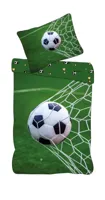 Voetbal Dekbedovertrek goal - Eenpersoons - 140 x 200 cm - Groen - thumbnail