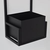 LOFT42 Flora Wandplantenbak Dubbel - Metaal - Zwart - 60x20x15 - thumbnail