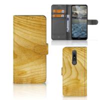 Nokia 2.4 | Book Style Case | Licht Hout - thumbnail