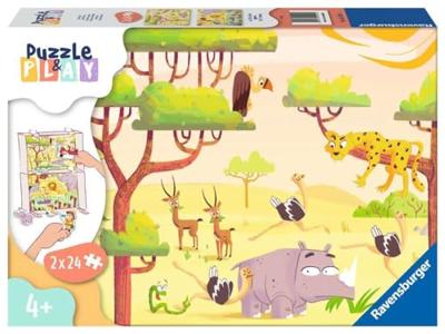 Ravensburger - puzzle - safari tijd 2x24 stuks