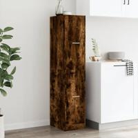 Apothekerskast 30x41x144,5 cm bewerkt hout gerookt eikenkleurig - thumbnail
