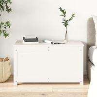 Opbergbox wit 80x40x45,5 cm massief grenenhout - thumbnail
