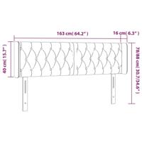 Hoofdbord LED 163x16x78/88 cm stof donkergrijs - thumbnail