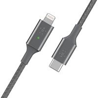 Parat USB-kabel USB-C stekker, Apple Lightning stekker 1.20 m Grijs Stoffen mantel 990561999 - thumbnail