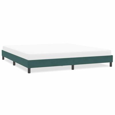 Bedframe zonder matras 200x220 cm fluweel donkergroen Bedframe zonder matras 200x220 cm fluweel donkergroen